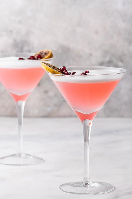 Pink lady cocktail